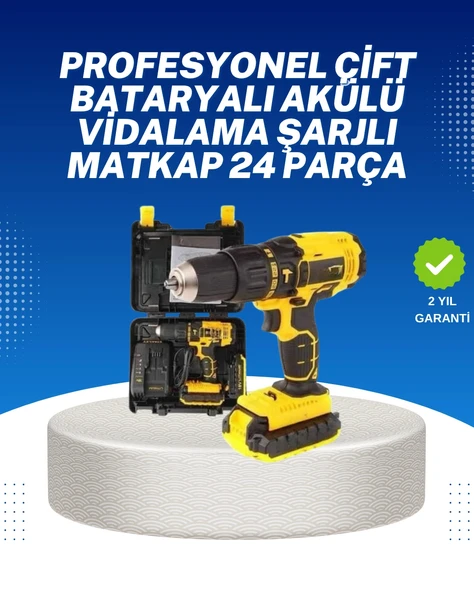 Ev ve Atölye İçin 12V Akülü Matkap | Plastik Mandren ve Metal Şanzıman - 1
