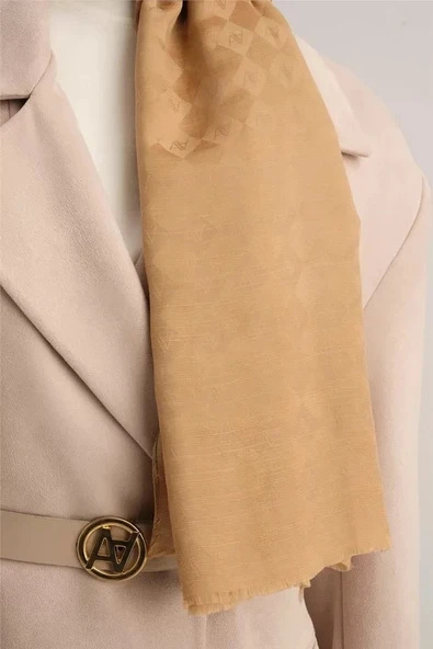 ARMİNE JAKARLI İPEK PAMUK ŞAL - 5