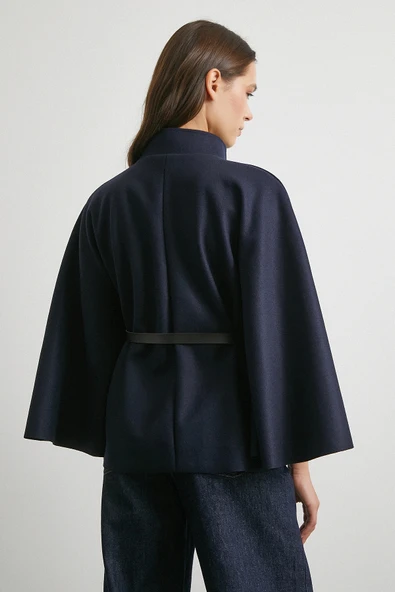 Kemerli Kaşe Panço Lacivert - 6