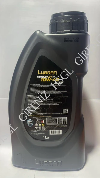 HSGL Lubran 4T MotoJet 10W-40 API SL Motor Yağı 1 Litre Yüksek Performanslı 4 Zamanlı Motosiklet Yağ - Resim 3