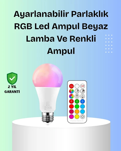 RGBW Teknolojili Akıllı LED Ampul, Zamanlayıcılı - 1