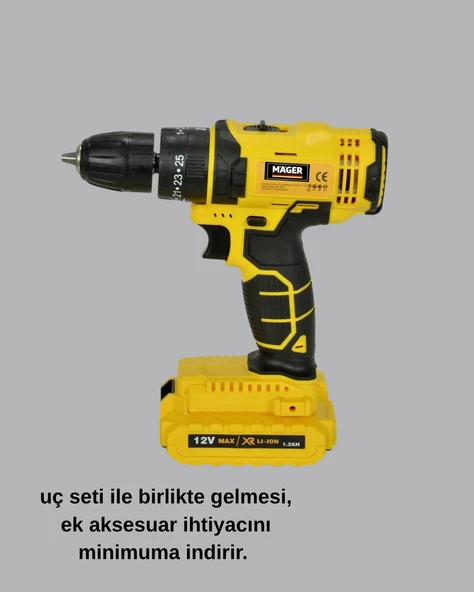 12V Akülü Matkap –Ergonomik ve Yüksek Performanslı - 5