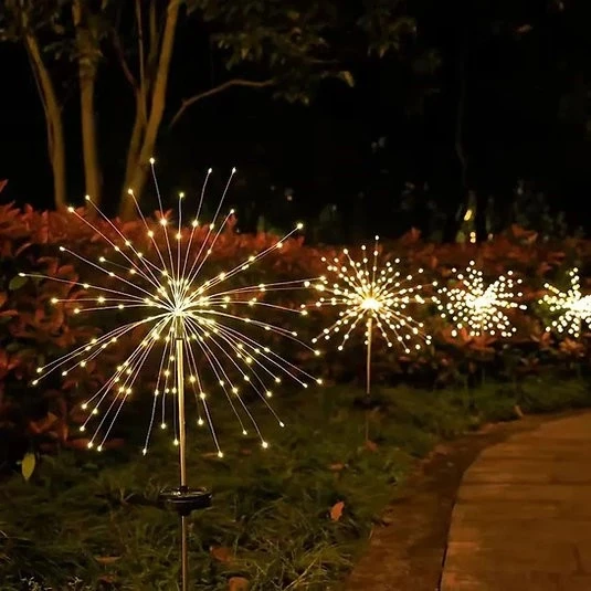 pilelistore Solar Havai Fişek Dekor Led Işık Bahçe Aydınlatma S-50 - Resim 2