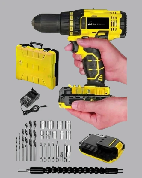 12V Akülü Matkap | 20-30 Nm Tork, Çift Hız Ayarı ve LED Işık - 4