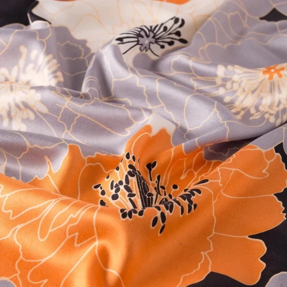 İPEKEVİ DESENLİ İPEK ŞAL - 3