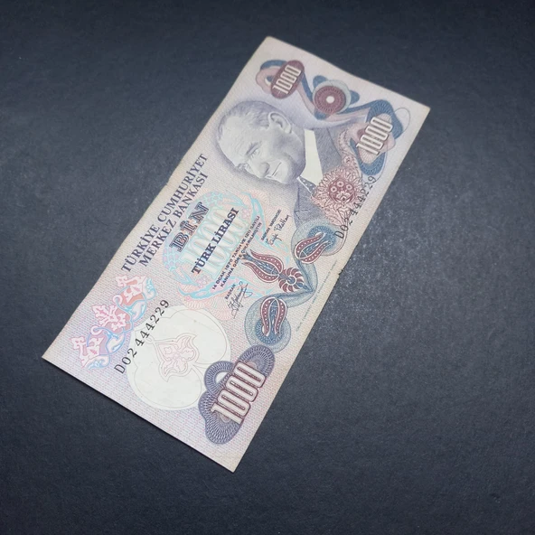 Escoines 3996368f42549c3d4a 1000Lira 6.Emisyon 2.Tertip D02 Serisi Temiz - Resim 3