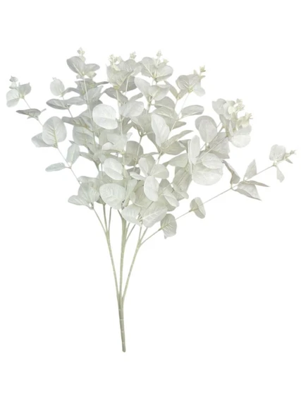 Yapay Çiçek Beyaz Okaliptus Aradal Arajman Çiçeği Eucalyptus - Resim 2