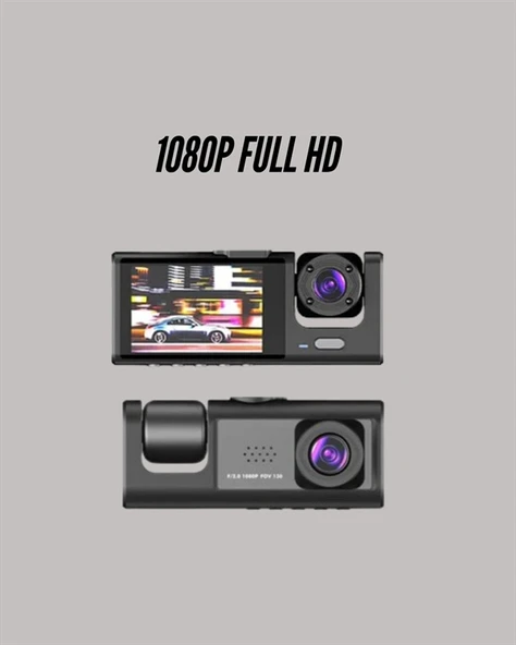 TA-01 1080P Ön 720P Arka ve İç Kamera Sistemli DVR - 5