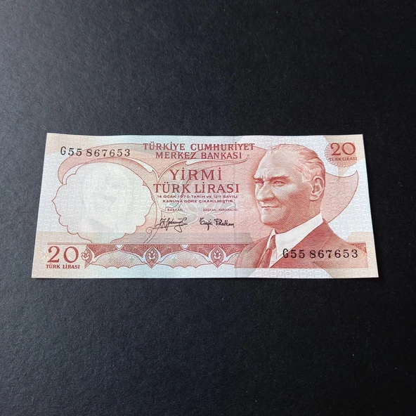 Escoines 3996368f570a28d589 6.Emisyon 3.Tertip G55 Serisi Çil 20Lira - Resim 3