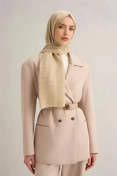 ARMİNE JAKARLI İPEK PAMUK ŞAL - 6