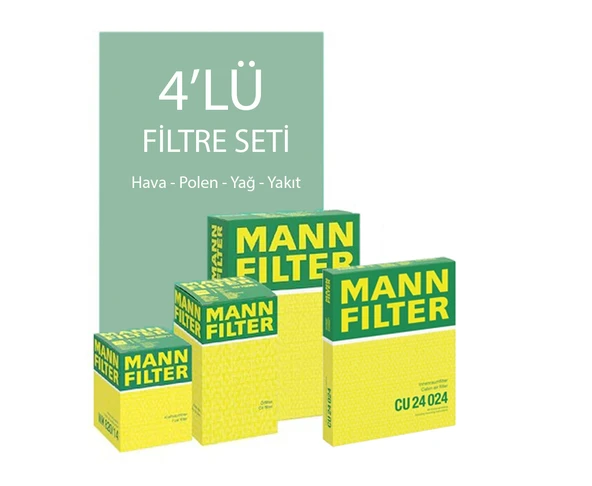 Vw Polo 1.4 Tdi Mann Filtre Bakım Seti 2006-2010 ürün görseli