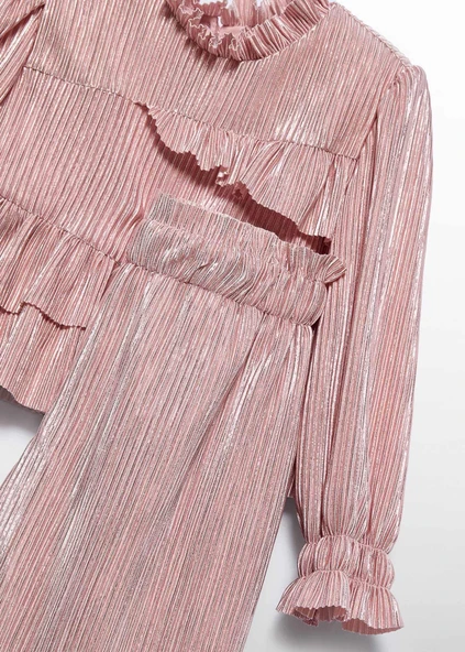 Mayoral Abel&Lula Kız Bebek Pileli Pantolon Takım - Resim 3