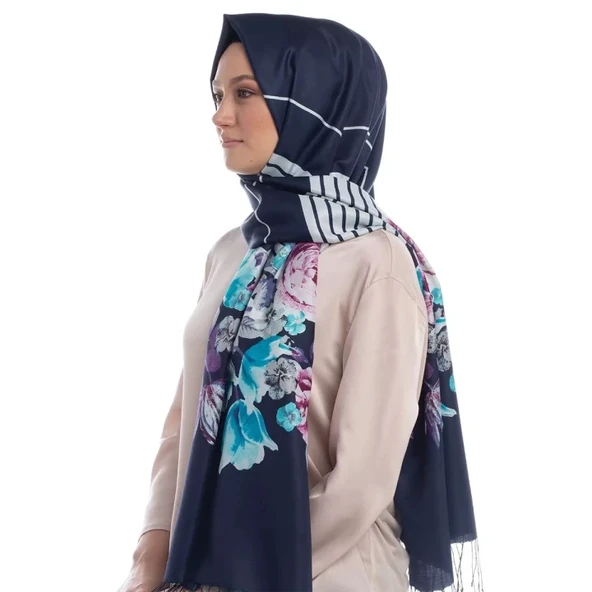 İPEKEVİ DESENLİ İPEK ŞAL - Resim 4