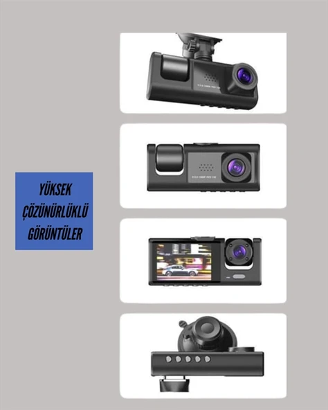 TA-01 2.0 İnç Ekranlı 3 Kanallı Araç Kamerası - 4