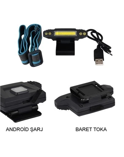 pilelistore Şarjlı Baret Lambası - 3