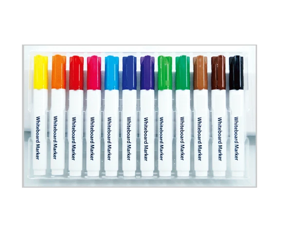 Tahta Kalemi Beyaz Tahta Kalemi Set - 12 Renk ürün görseli 1