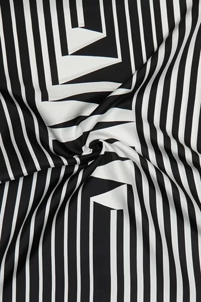 VAKKO DESENLİ TİVİL İPEK ŞAL - Resim 2