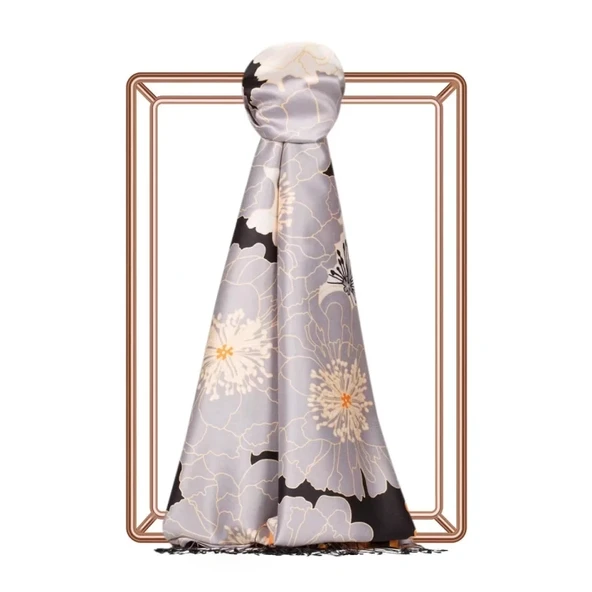 İPEKEVİ DESENLİ İPEK ŞAL