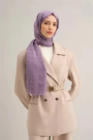 ARMİNE JAKARLI İPEK PAMUK ŞAL - 12