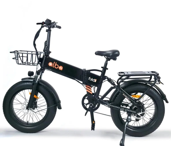 Alba Fold 3 Standart 500 Watt Katlanır Elektrikli Bisiklet Siyah Nfc Özellikli 48v 10,4 Ah Batarya ürün görseli