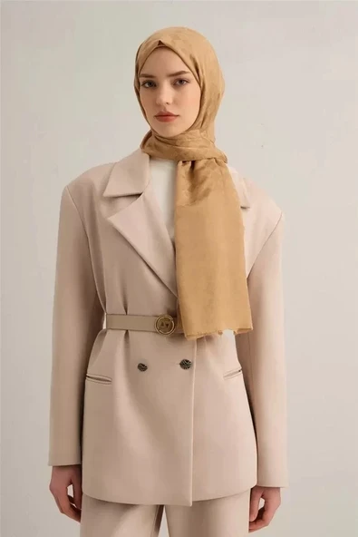 ARMİNE JAKARLI İPEK PAMUK ŞAL - 3