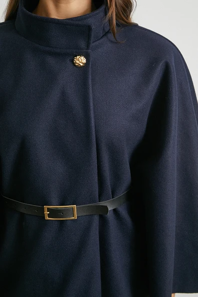 Kemerli Kaşe Panço Lacivert - 5