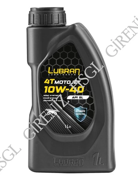 HSGL Lubran 4T MotoJet 10W-40 API SL Motor Yağı 1 Litre Yüksek Performanslı 4 Zamanlı Motosiklet Yağ ürün görseli