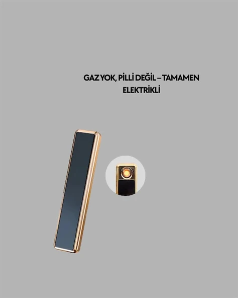 Plazma Ark Teknolojili Elektrikli Çakmak – Dokunmatik, LED Göstergeli, Şarj Edilebilir - 3
