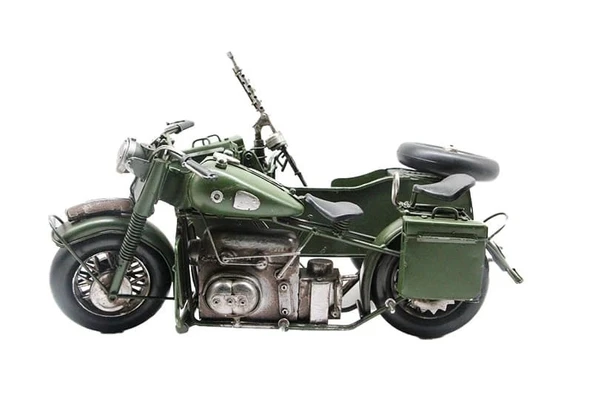 pilelistore Dekoratif Metal Askeri Sepetli Motor - 3