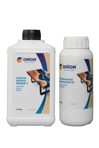 Orion Marine Ultra Şeffaf Epoksi Döküm Reçine 1 KG A+B Set (2:1 Karışım) ürün görseli