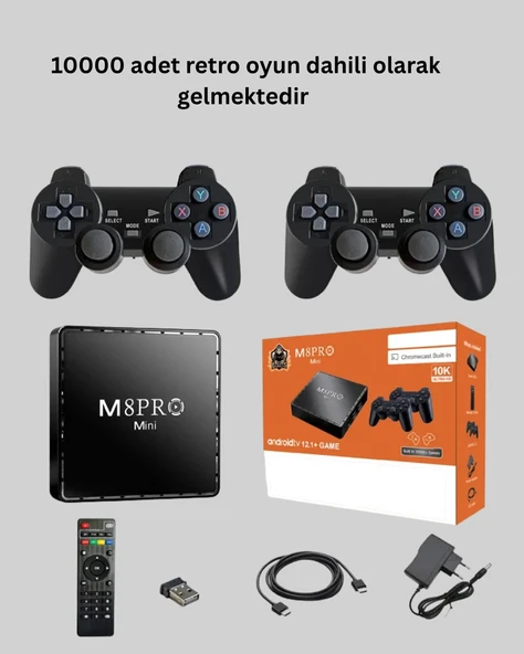 M8Pro 2GB RAM + 64GB Retro Oyunlu TV Box - 5