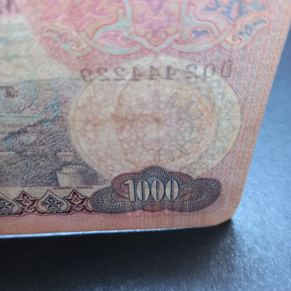 Escoines 3996368f42549c3d4a 1000Lira 6.Emisyon 2.Tertip D02 Serisi Temiz - Resim 5