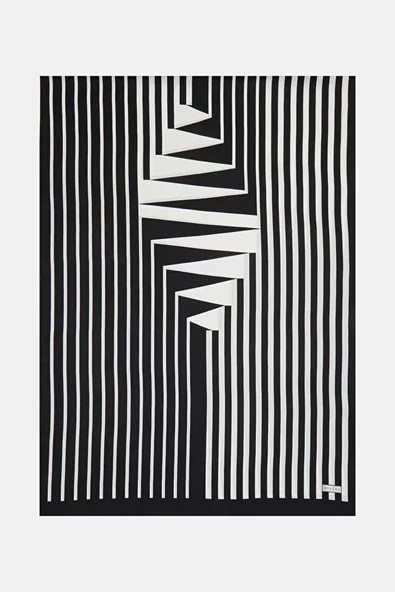 VAKKO DESENLİ TİVİL İPEK ŞAL ürün görseli 1