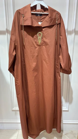 ÖNÜ TAŞLI SİYAH ELBİSE - Resim 3