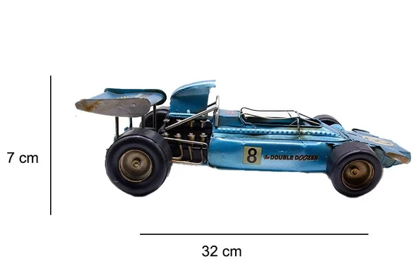 pilelistore Dekoratif Metal Yarış Arabası