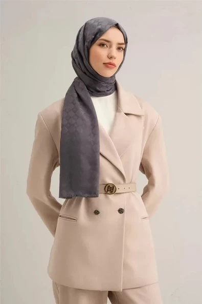 ARMİNE JAKARLI İPEK PAMUK ŞAL
