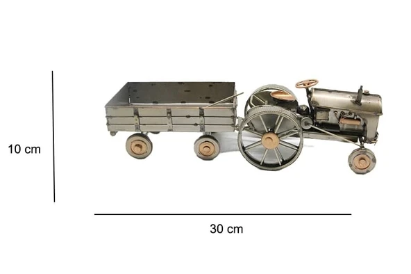 pilelistore Dekoratif Metal Traktör Römork