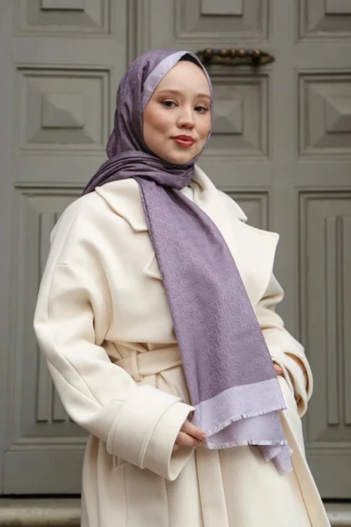 HİNT İPEK MONOGRAM ŞAL - Resim 10