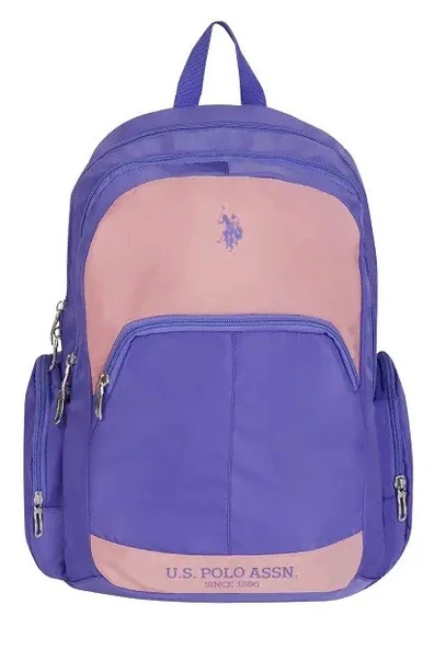 U.S. Polo Lila Okul Sırt Çantası - Resim 4