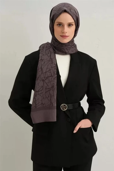 ARMİNE TENSEL İPEK KALİGRAFİ DESEN ŞAL ürün görseli 1
