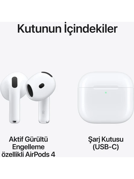 Apple Airpods 4- Aktif Gürültü Önleme Özellikli (MXP93TU/A) ürün görseli