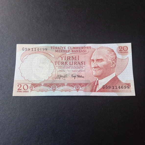 Escoines 3996368f6c00b12919 6.Emisyon 20Lira 3.Tertip G59 Serisi Çil - Resim 2