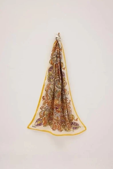 ETNİK DESEN GOLD İPEK ŞAL - Resim 8