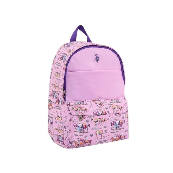 U.S Polo Sırt Çantası Desenli Lila - Resim 2