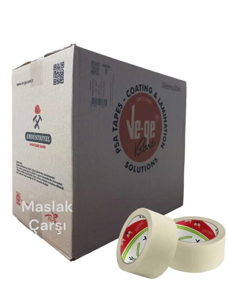 Maskeleme Bandı Ve-Ge Endüstriyel 36mm x 30m 48'li Koli ürün görseli