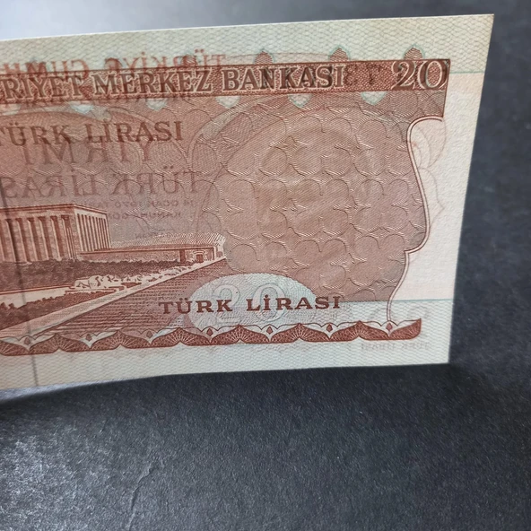Escoines Koleksiyon 3996368f7fd3617c38 6.Emisyon 3.Tertip F01 Serisi 20 Türk-Lirası ÇİL kağıt para - Resim 3