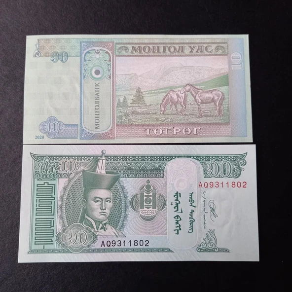 Escoines Koleksiyon 3996368f6b5d4215a4 2020 Moğolistan ÇİL 10 Tugrik kağıt para ürün görseli 1