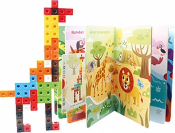 Hayvanlar alemi legolu - kitaplı set gürbüz - Resim 3