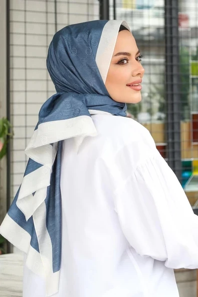 HİNT İPEK MONOGRAM ŞAL - Resim 9