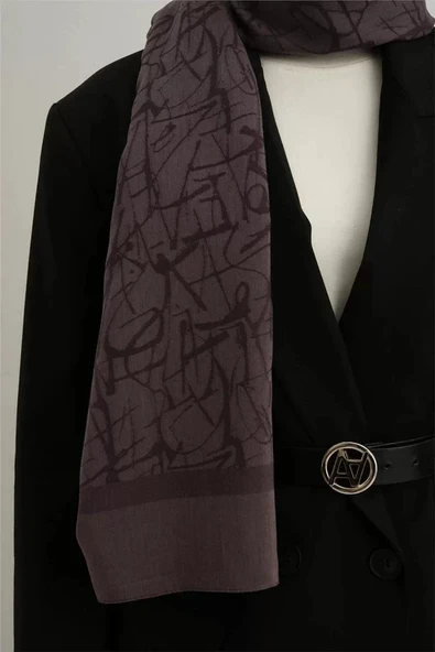 ARMİNE TENSEL İPEK KALİGRAFİ DESEN ŞAL - Resim 2